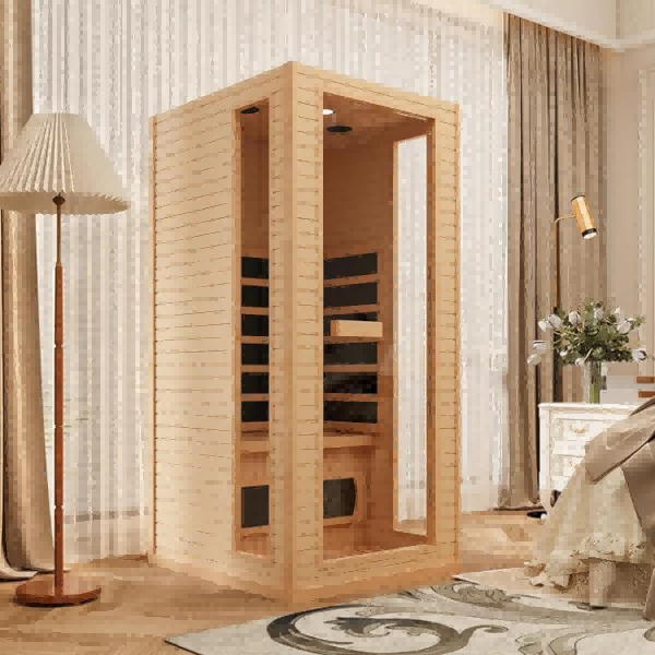 1 người trong phòng tắm hơi hồng ngoại xa